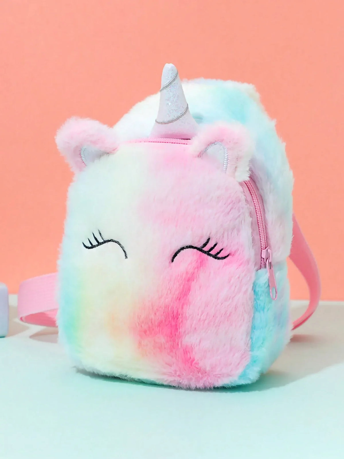 1 Pc Girls Cute Cartoon Plush Unicorn Chest Bag – Colorful Shoulder Crossbody Storage Bag for Daily Use