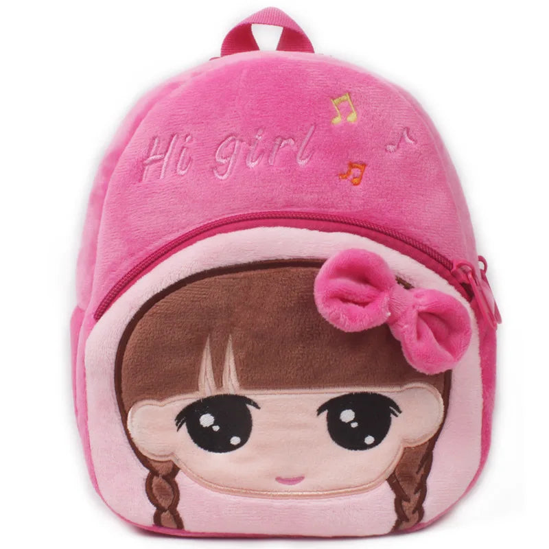 Fashion 3D Cartoon Print Children School Bags – Plush Kids Backpack for Boys & Girls, Mini Book Bag for Kindergarten