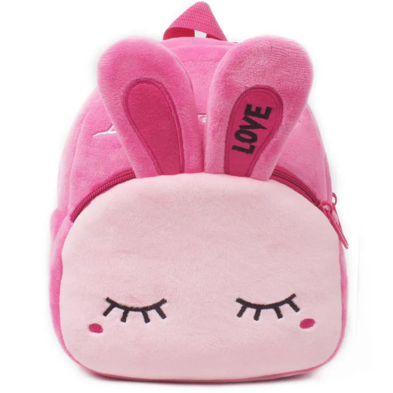 Fashion 3D Cartoon Print Children School Bags – Plush Kids Backpack for Boys & Girls, Mini Book Bag for Kindergarten