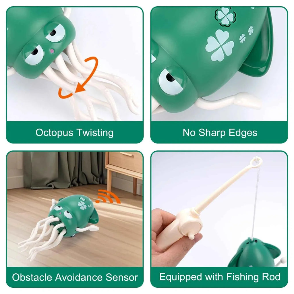 Kawaii Electronic Dancing Squid Toy – LED Light & Music Interactive Robot Lantern (7 Colors)