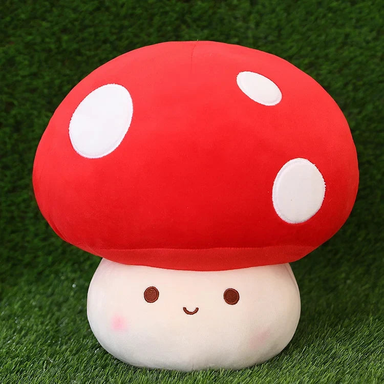 Kawaii Mushroom Plush Pillow – Cute Stuffed Plant Cushion