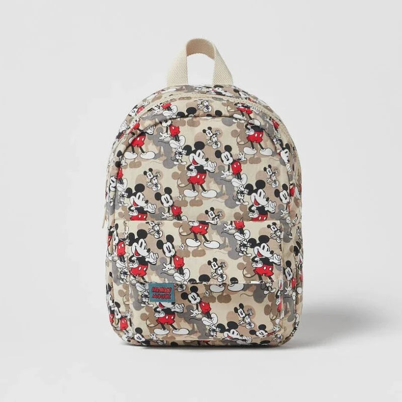 30X22X8 cm (Approx. 11.81” x 8.66” x 3.15”) Cartoon Khaki Cartoon Mouse New Kids Backpack Mini Schoolbag Cute Girls and Boys Shoulder Bag