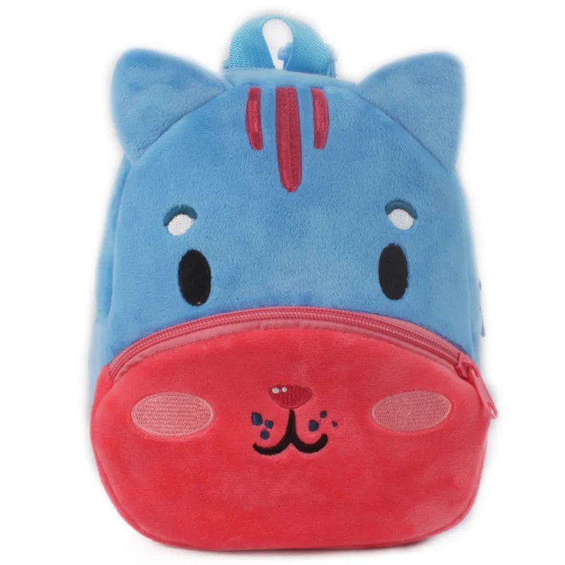 Fashion 3D Cartoon Print Children School Bags – Plush Kids Backpack for Boys & Girls, Mini Book Bag for Kindergarten