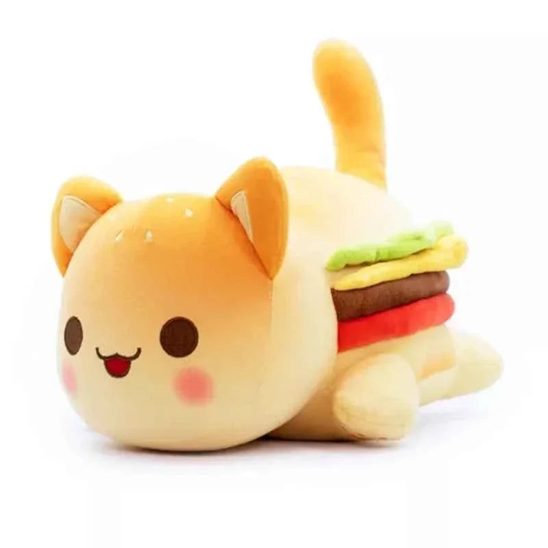 Food Cat Plush Pillow – 9.8" (25cm) Cute Snack Cat Stuffed Toy