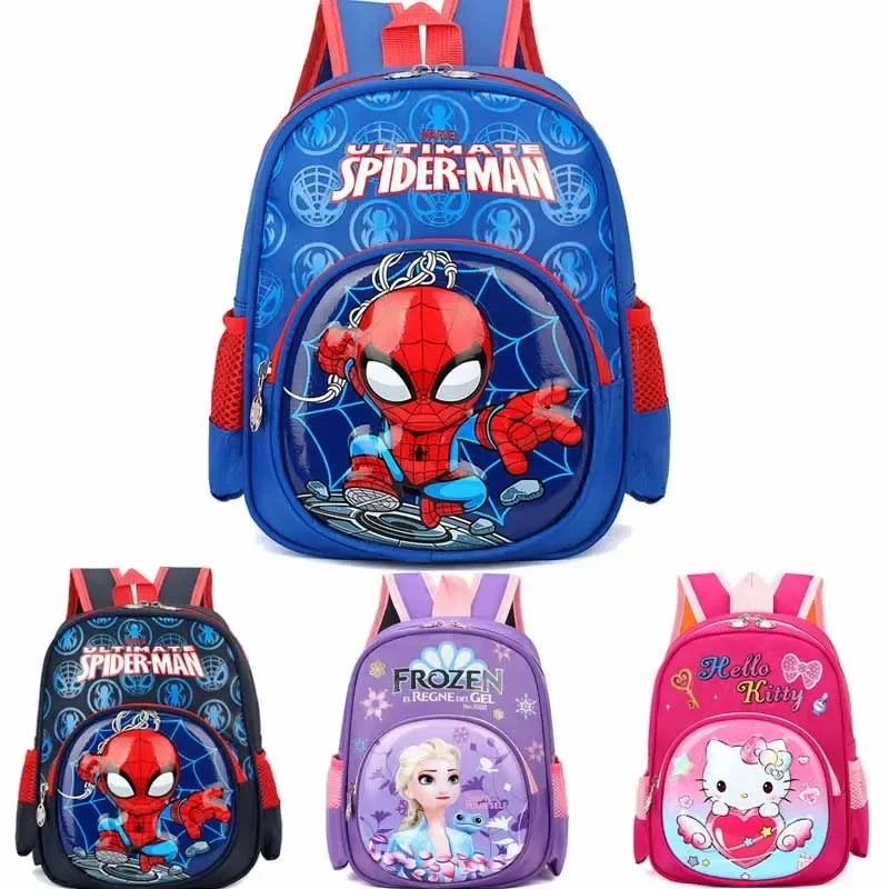 Fashion Brand Children Cartoon Spider Schoolbag – Cartoon Backpack for Boys & Girls, Cute Kitty Two-Shoulder Bag Kids Bags