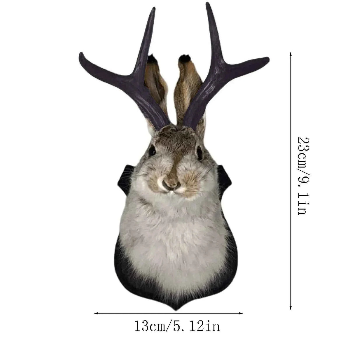Faux Taxidermy Bunny Head Wall Mount – Resin Rabbit Jackalope Wall Decor