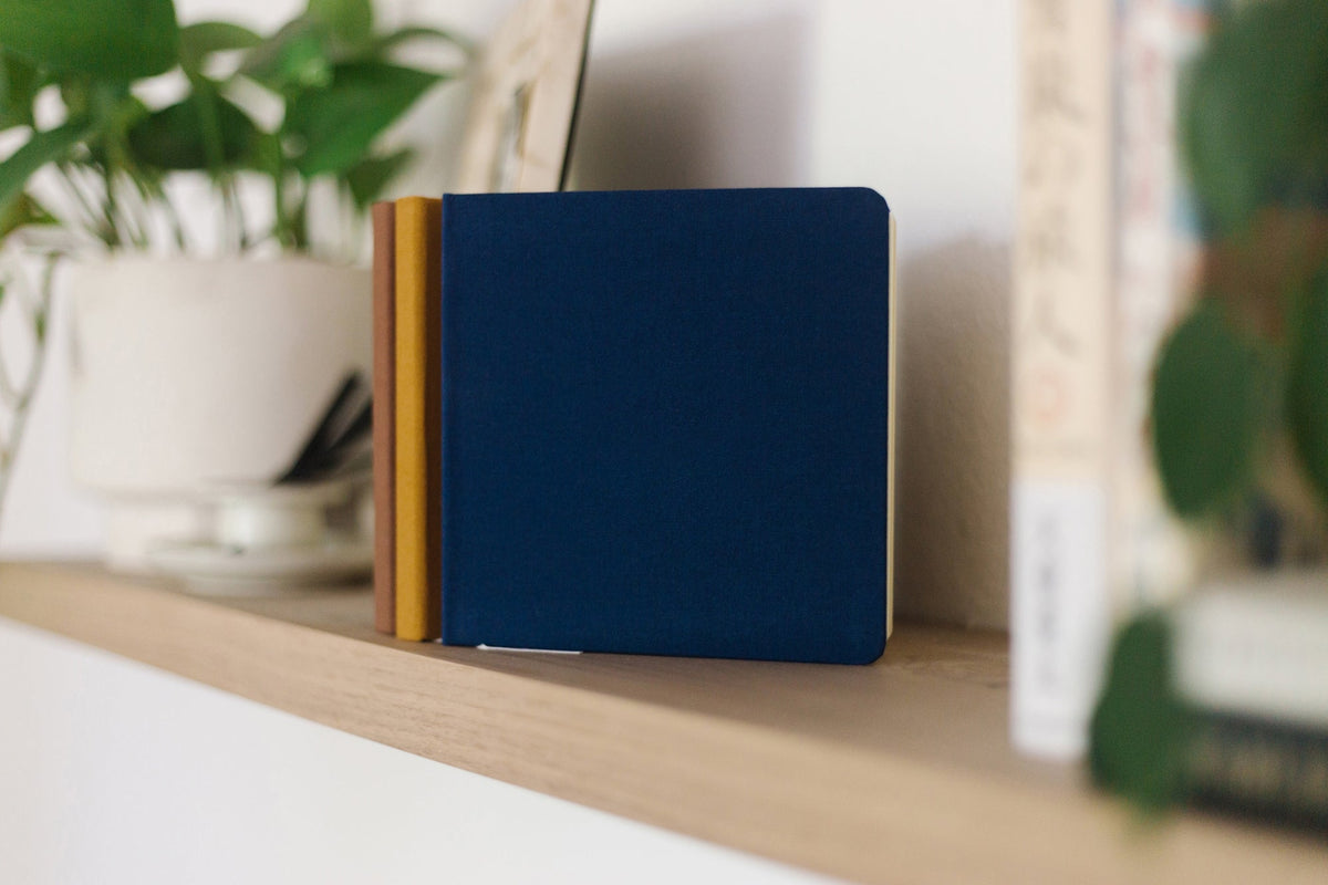 Earth Tones Square Linen Notebook