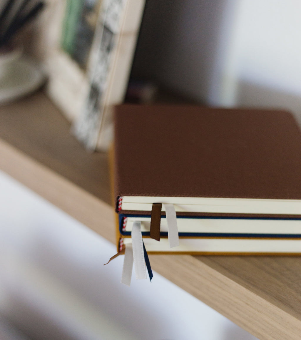 Earth Tones Square Linen Notebook