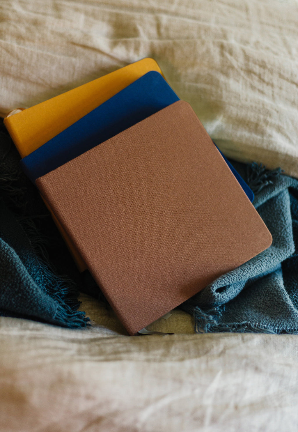 Earth Tones Square Linen Notebook