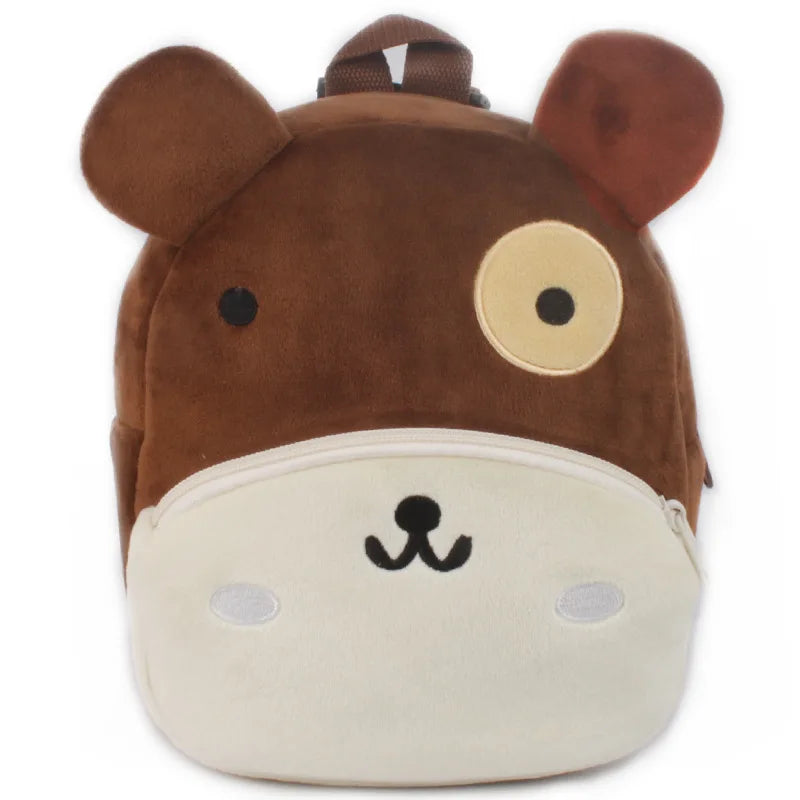 Fashion 3D Cartoon Print Children School Bags – Plush Kids Backpack for Boys & Girls, Mini Book Bag for Kindergarten