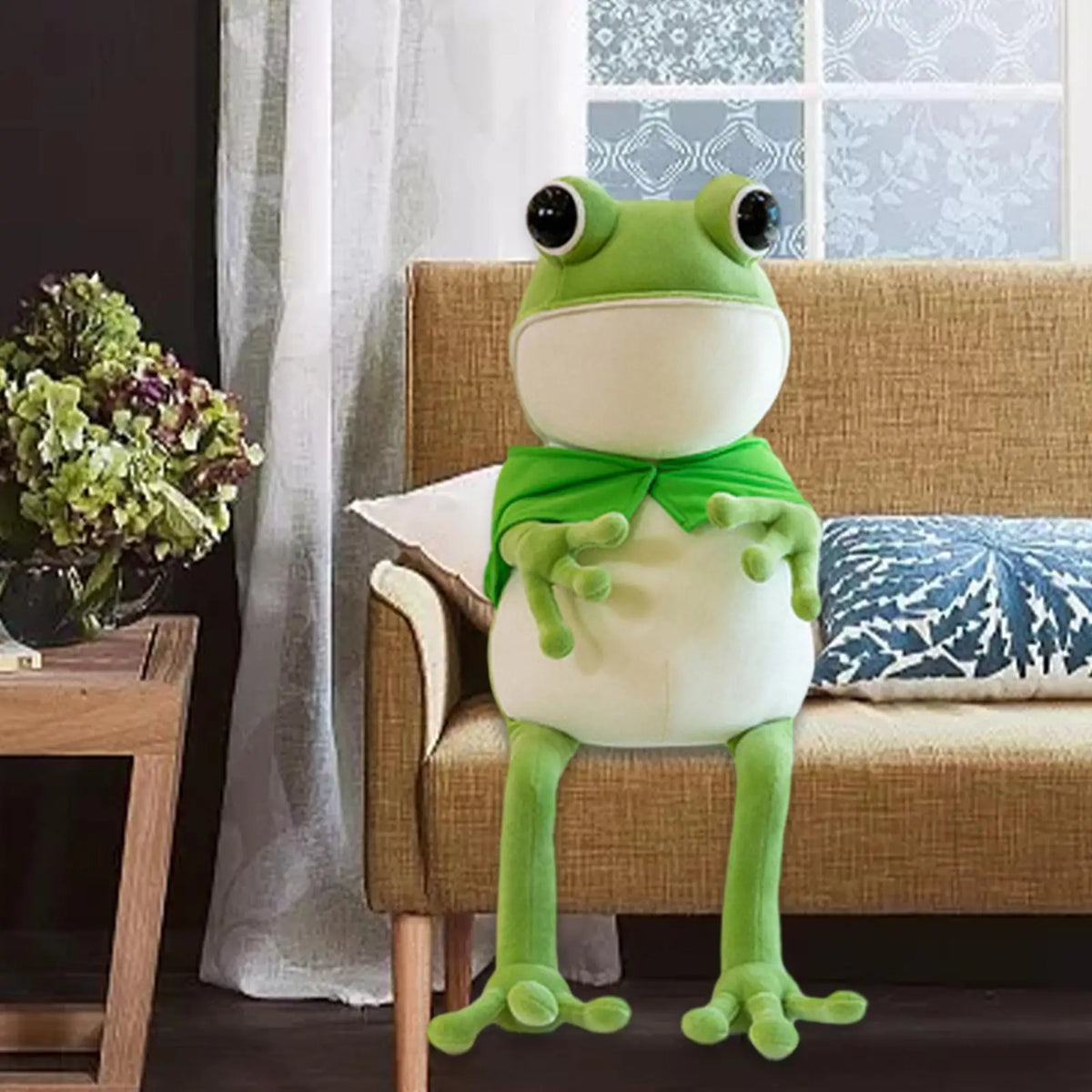 Cute Frog Plush Toy – Hooded Frog Stuffed Animal Pillow