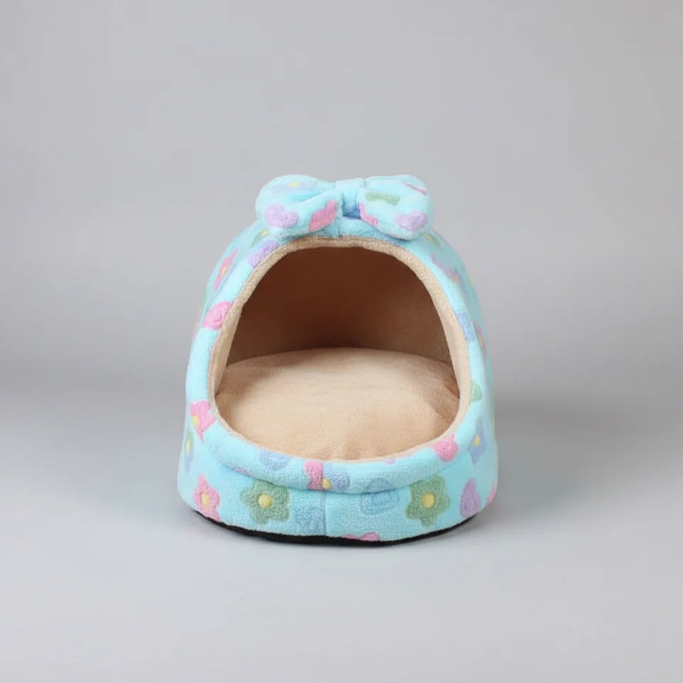 Cozy Cave Dog & Cat Bed – Soft Foldable Puppy Nest with Removable Cover, 100% Cotton, 6 Colors (S–L)