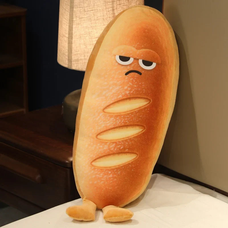Cute Toast Bread Plush Pillow – Kawaii Soft Food Stuffed Cushion
