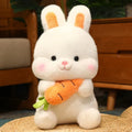 Kawaii Carrot Bunny Plush Toy – Cute Rabbit Stuffed Animal Pillow