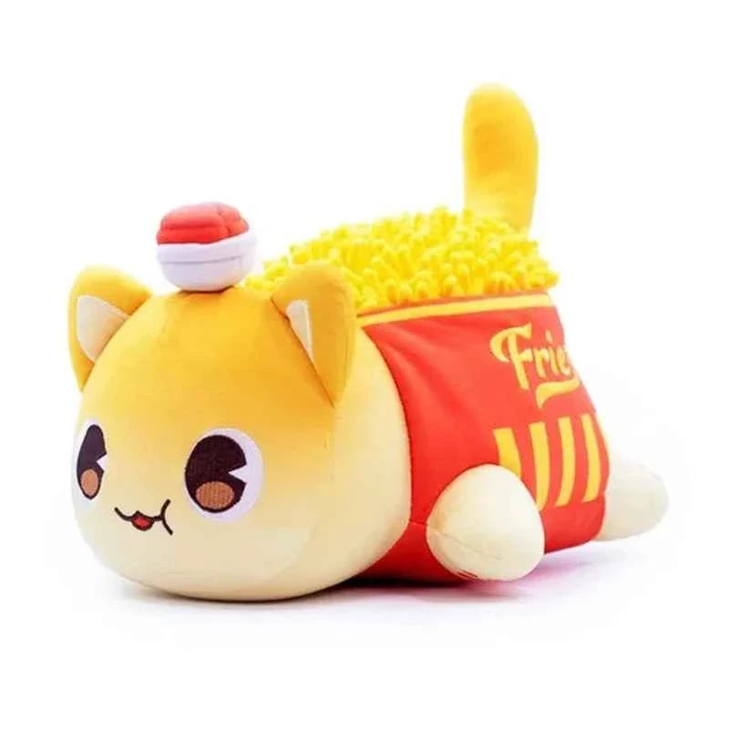 Food Cat Plush Pillow – 9.8" (25cm) Cute Snack Cat Stuffed Toy
