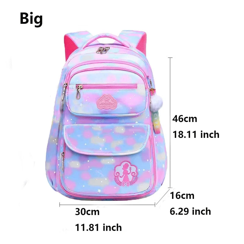 Pink Children Girl Backpack – Kawaii Cute School Bag for Kids & Teens, Waterproof Primary Schoolbag