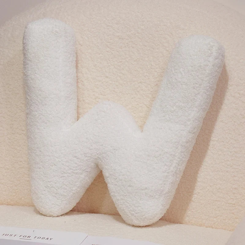 Kawaii English Letter Plush Pillow – Soft Stuffed Alphabet Sofa Cushion & Kids Learning Toy (A–Z + Heart)