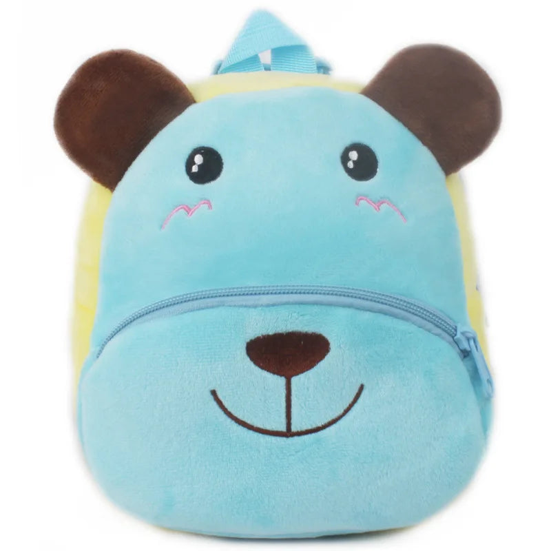Fashion 3D Cartoon Print Children School Bags – Plush Kids Backpack for Boys & Girls, Mini Book Bag for Kindergarten
