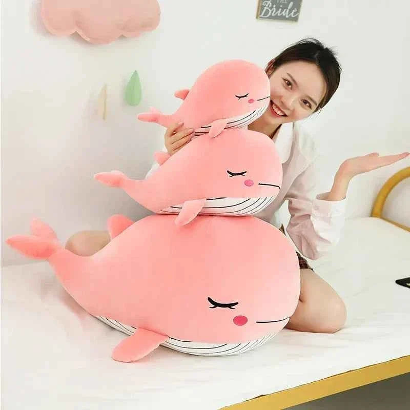 Cute Whale Plush Toy – Soft Ocean Animal Stuffed Pillow