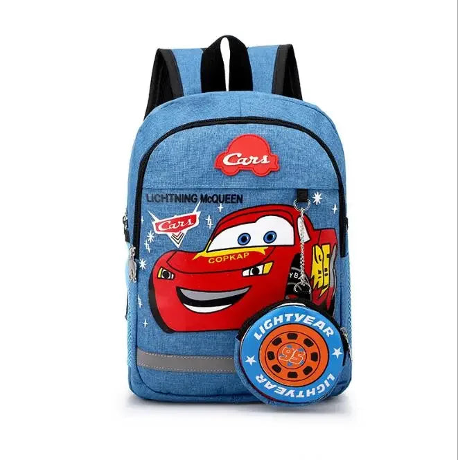 Cartoon Kids Boys & Girls 95 Car Backpack | Cartoon Schoolbag for Kindergarten | Plush Toy Travel Backpack Gift for Children