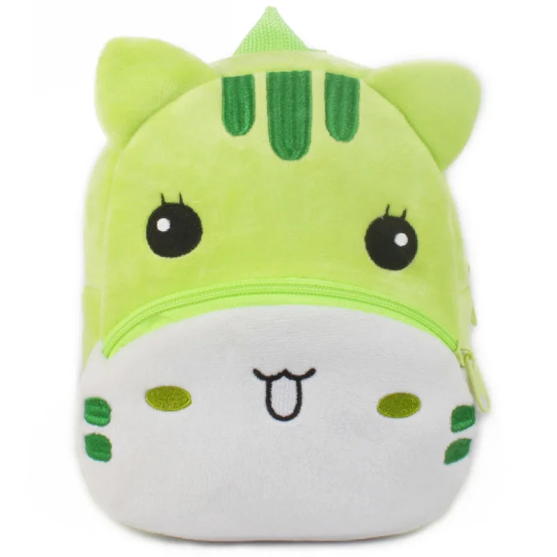 Fashion 3D Cartoon Print Children School Bags – Plush Kids Backpack for Boys & Girls, Mini Book Bag for Kindergarten