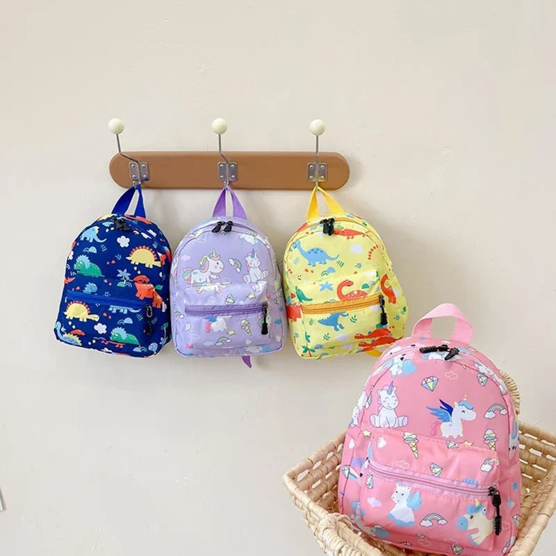 Children's Cartoon Dinosaur Backpack – Cute Kindergarten Schoolbag, Waterproof Kids Book Bag for Boys & Girls, Animal Design