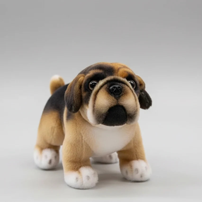 Realistic French Bulldog Plush Toy – Simulation Frenchie Dog Ornament & Collectible Decor