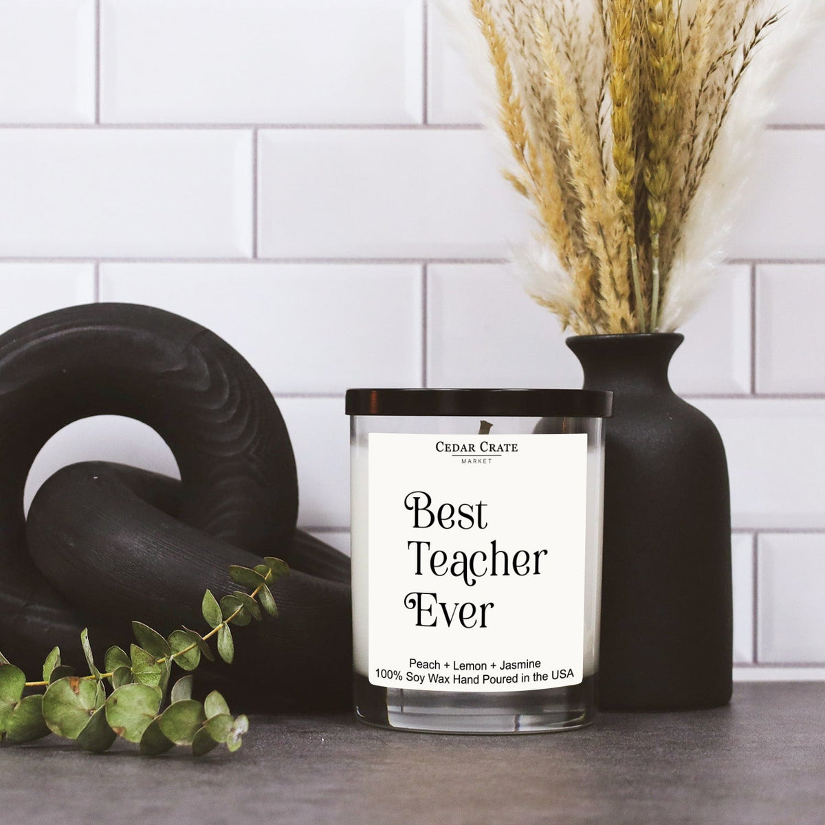 Teacher Candles - Best Teacher Ever, Velvet Peach 13.5 oz