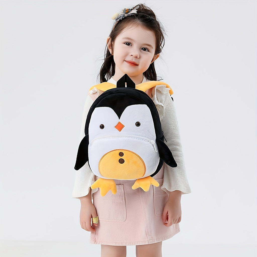 1PC Toddler Plush Cartoon Backpack – Cute & Lightweight Mini Travel Bag for Kids, Boys & Girls