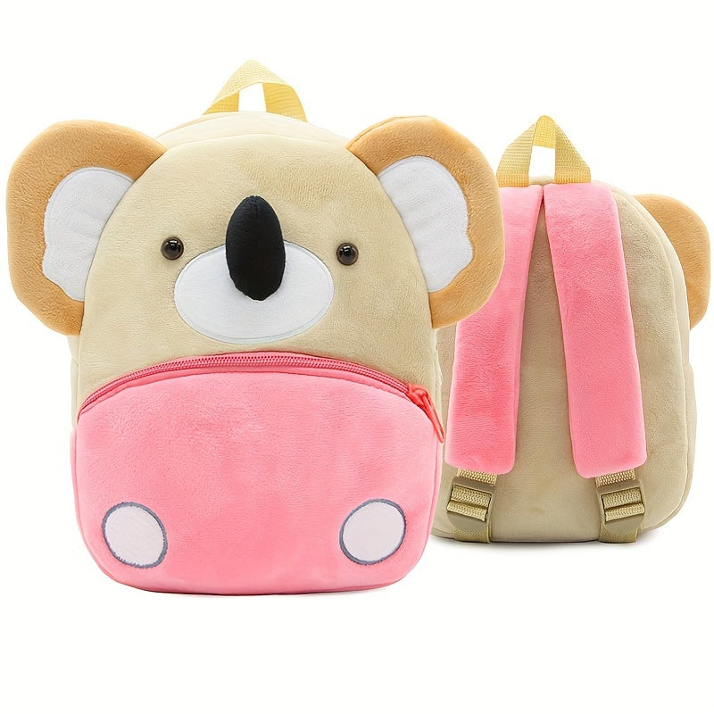 1PC Toddler Plush Cartoon Backpack – Cute & Lightweight Mini Travel Bag for Kids, Boys & Girls