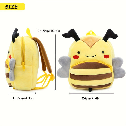 1PC Toddler Plush Cartoon Backpack – Cute & Lightweight Mini Travel Bag for Kids, Boys & Girls