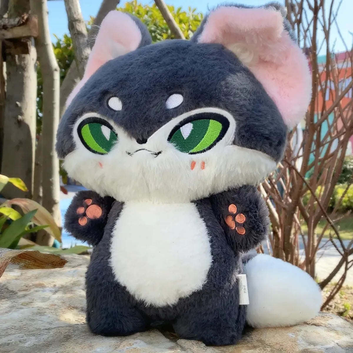 Kawaii Emotion Wolf Plush Toy - Cute Stuffed Wolf Doll
