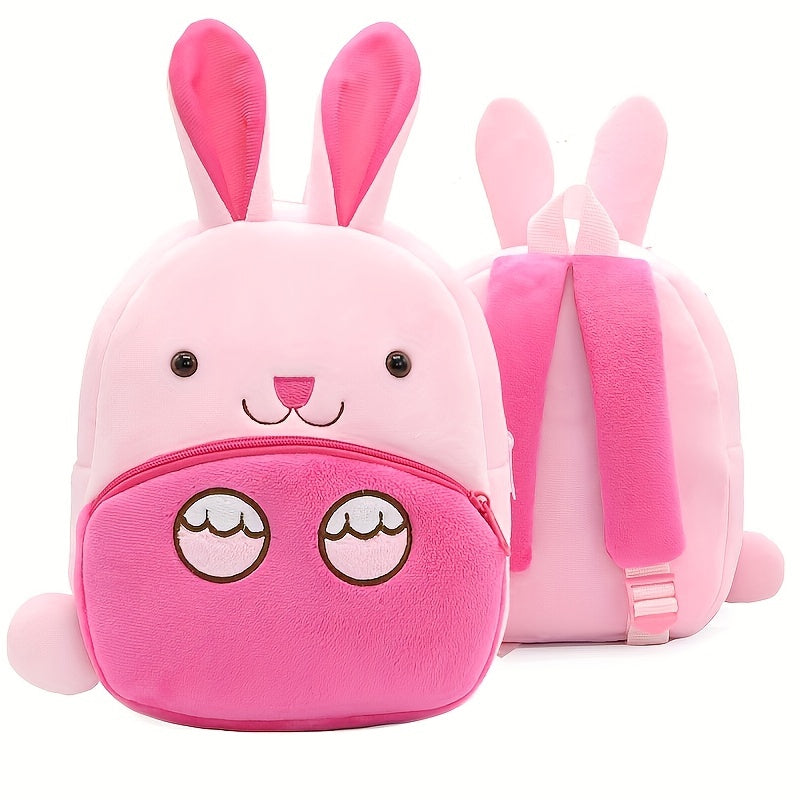 1PC Toddler Plush Cartoon Backpack – Cute & Lightweight Mini Travel Bag for Kids, Boys & Girls