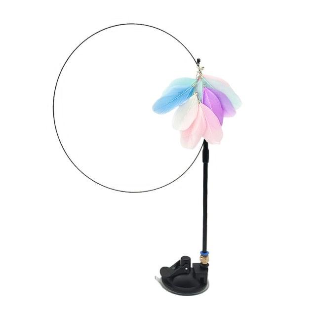 Funny Feather Bird with Bell Cat Stick Toy for Kitten