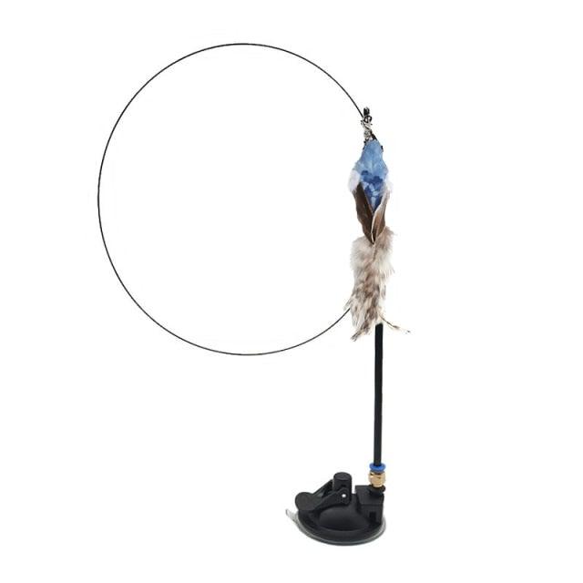 Funny Feather Bird with Bell Cat Stick Toy for Kitten