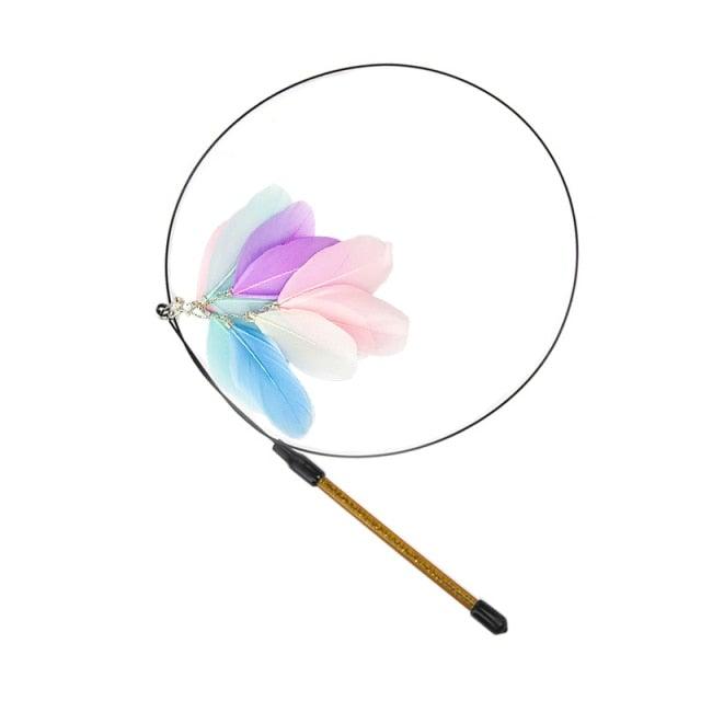 Funny Feather Bird with Bell Cat Stick Toy for Kitten