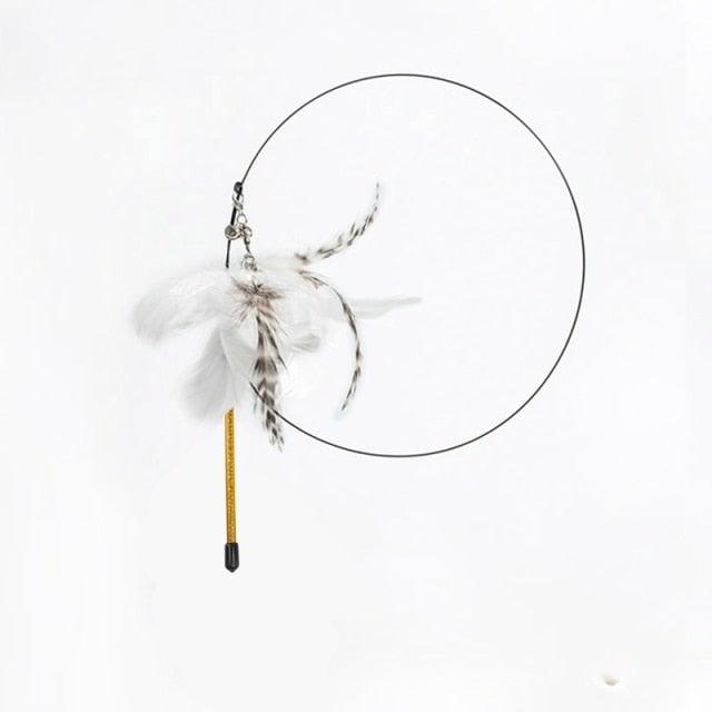 Funny Feather Bird with Bell Cat Stick Toy for Kitten