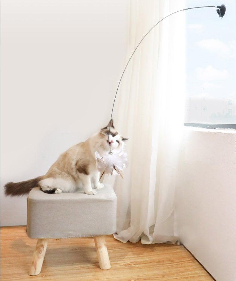 Funny Feather Bird with Bell Cat Stick Toy for Kitten