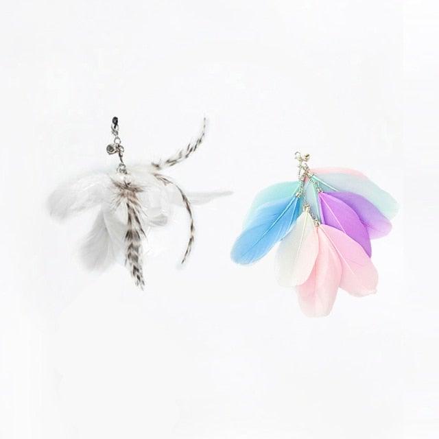 Funny Feather Bird with Bell Cat Stick Toy for Kitten