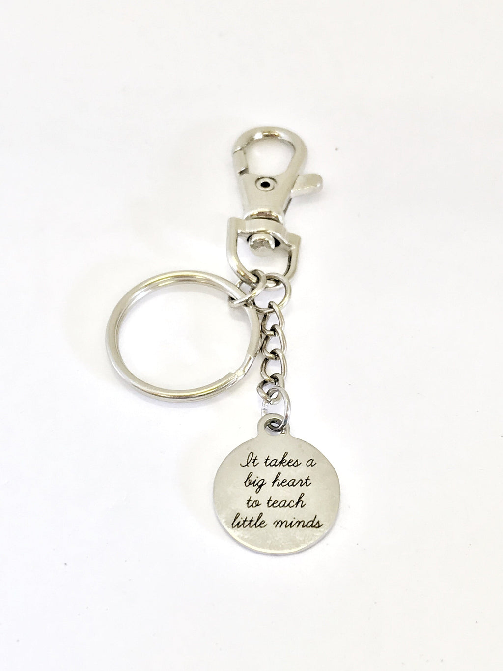Teacher Gift, Teacher Keychain, It Takes A Big Heart To Teach Little Minds Keychain, Back To School Gift, Preschool Teacher Gift