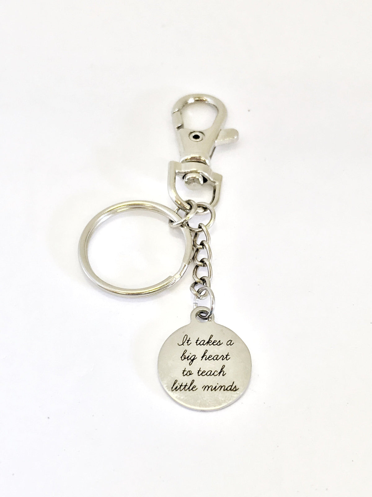 Teacher Gift, Teacher Keychain, It Takes A Big Heart To Teach Little Minds Keychain, Back To School Gift, Preschool Teacher Gift
