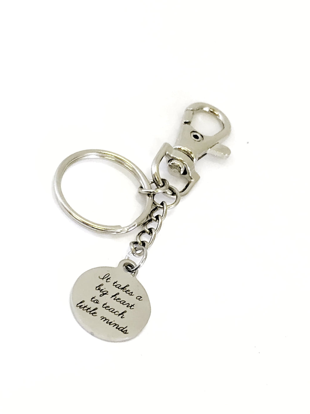 Teacher Gift, Teacher Keychain, It Takes A Big Heart To Teach Little Minds Keychain, Back To School Gift, Preschool Teacher Gift