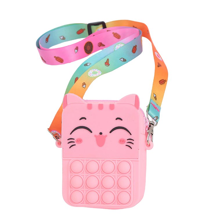 Kitty Cat Bag Bubble Pop Fidget Crossbody Purse