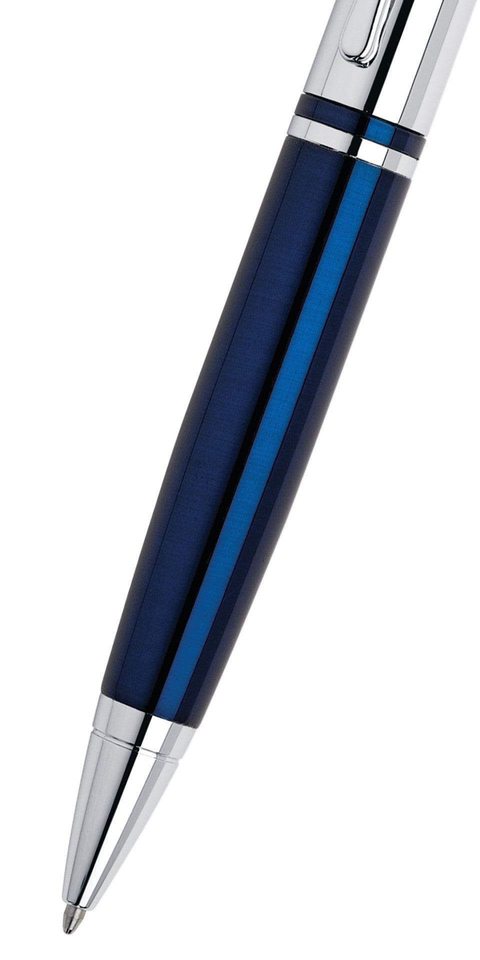 Calais™ Chrome & Blue Lacquer Ballpoint Pen