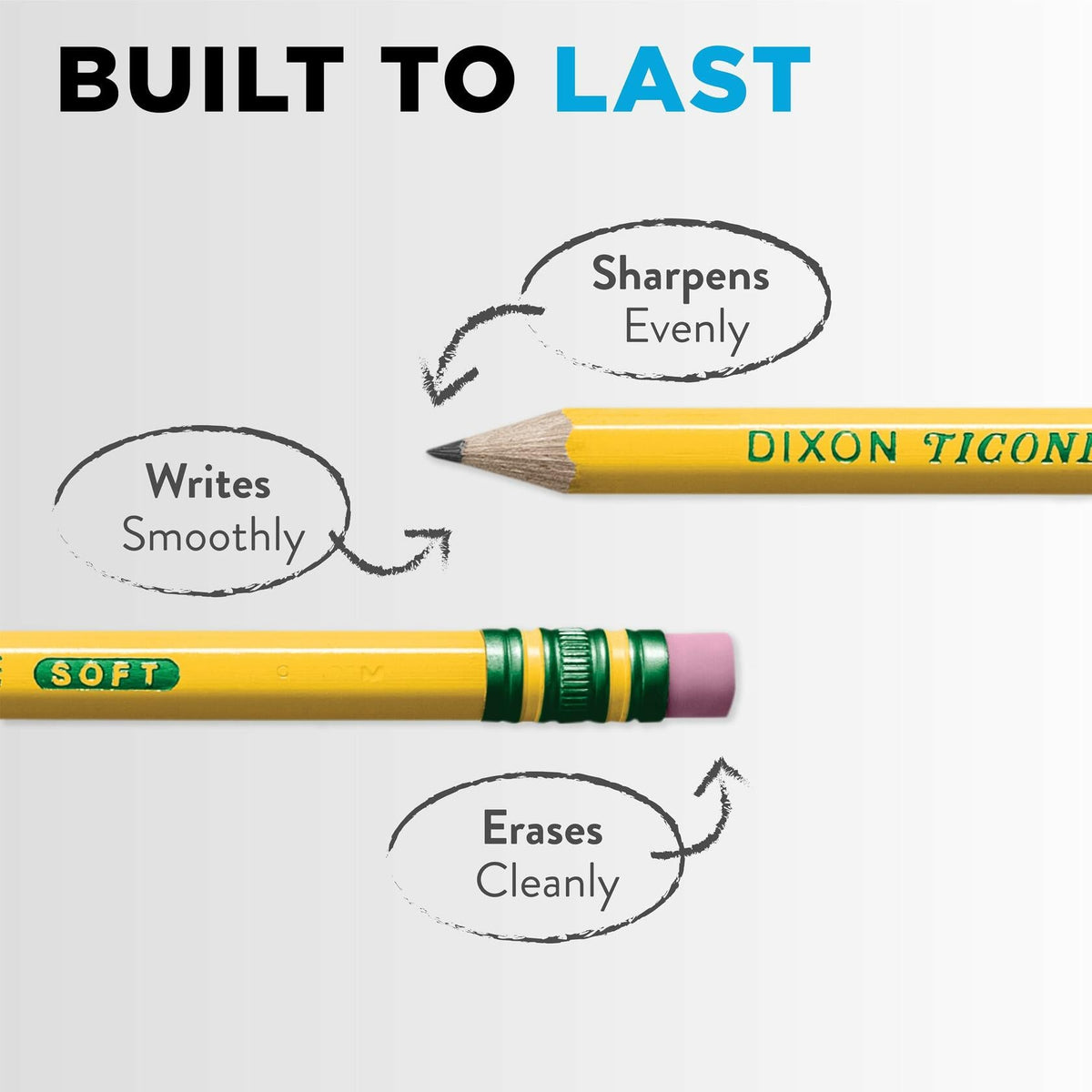Ticonderoga Wood-Cased Pencils Unsharpened 2 HB Soft Yellow 12 Count