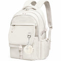 GLORIEROO Kids Backpack Girls 15.6" Laptop Compartment Beige White