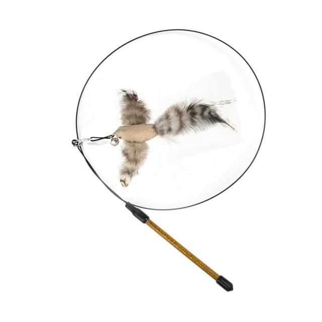 Funny Feather Bird with Bell Cat Stick Toy for Kitten