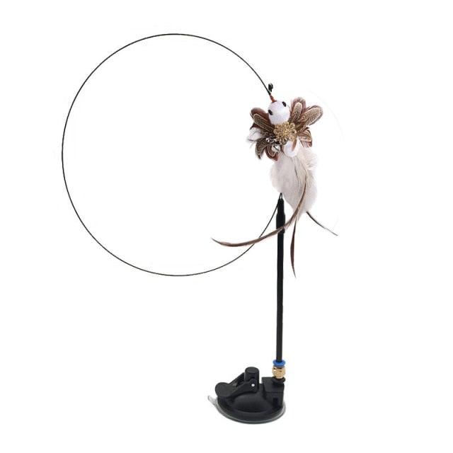 Funny Feather Bird with Bell Cat Stick Toy for Kitten