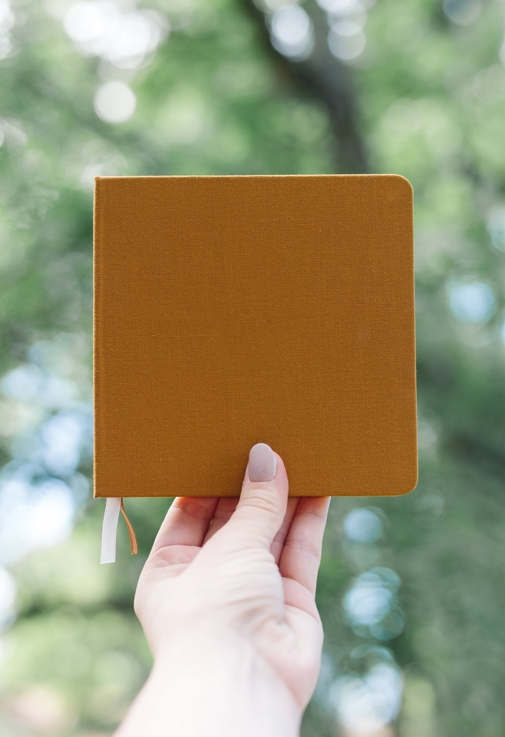 Earth Tones Square Linen Notebook